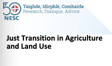 Cover page NESC report "Just Transition in Agriculture and Land Use"