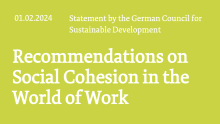 Cover Page RNE Report "Recommendations on Social Cohesion in the World of Work"